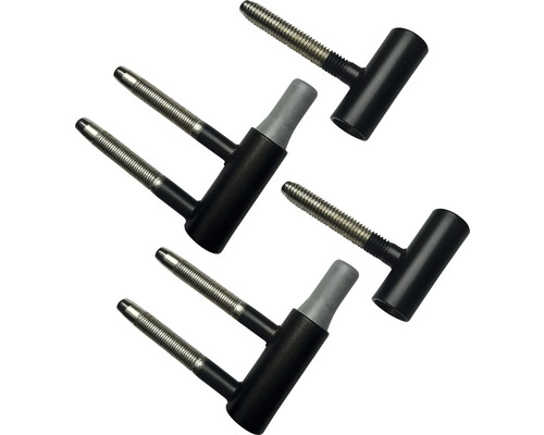 Deurscharnier met remfunctie, zwart, 2-delig, voor houten kozijnen (verpakking = 2 stuks)