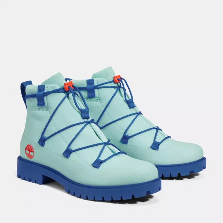 Timberland x Suzanne Oude Hengel Future73 Bottines en tricot 6 pouces en bleu sarcelle