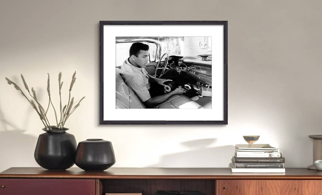 Muhammad Ali Playing Vinyls by Classic Collection I - Darlings - Small Limited Edition. 30x40.