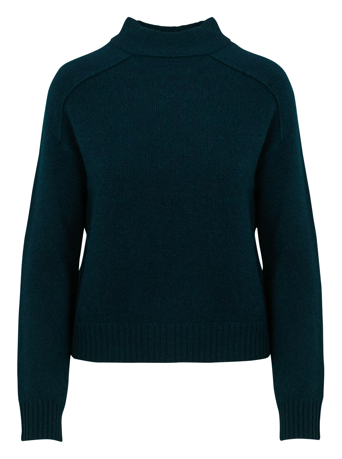 CHARLES - Pull ample col montant en cachemire | Bleu
