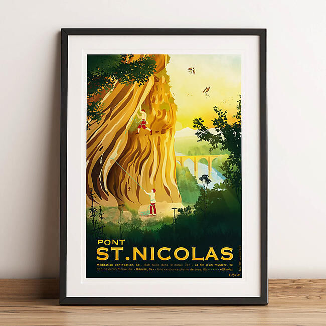 PONT SAINT NICOLAS AFFICHE A3 VINTAGE