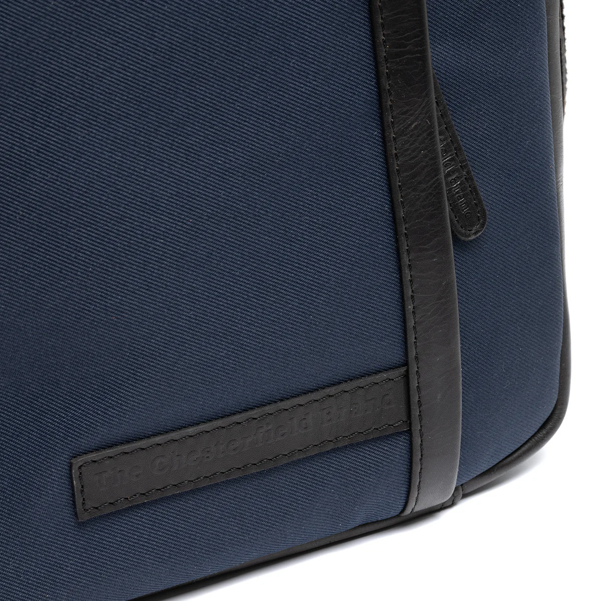 The Chesterfield Brand Nylon Wax Pull Up Arendal Schoudertas Navy
