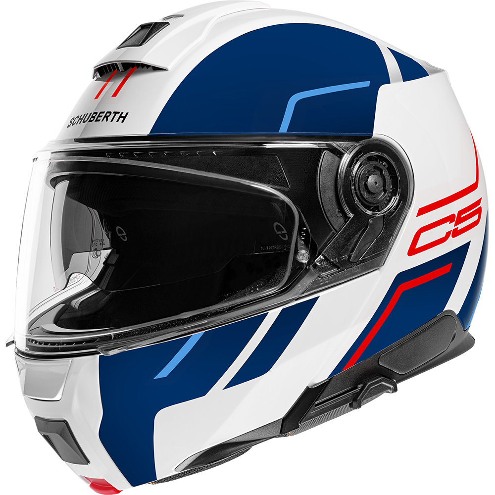Schuberth - Casque C5 Master Blanc / Bleu / Rouge