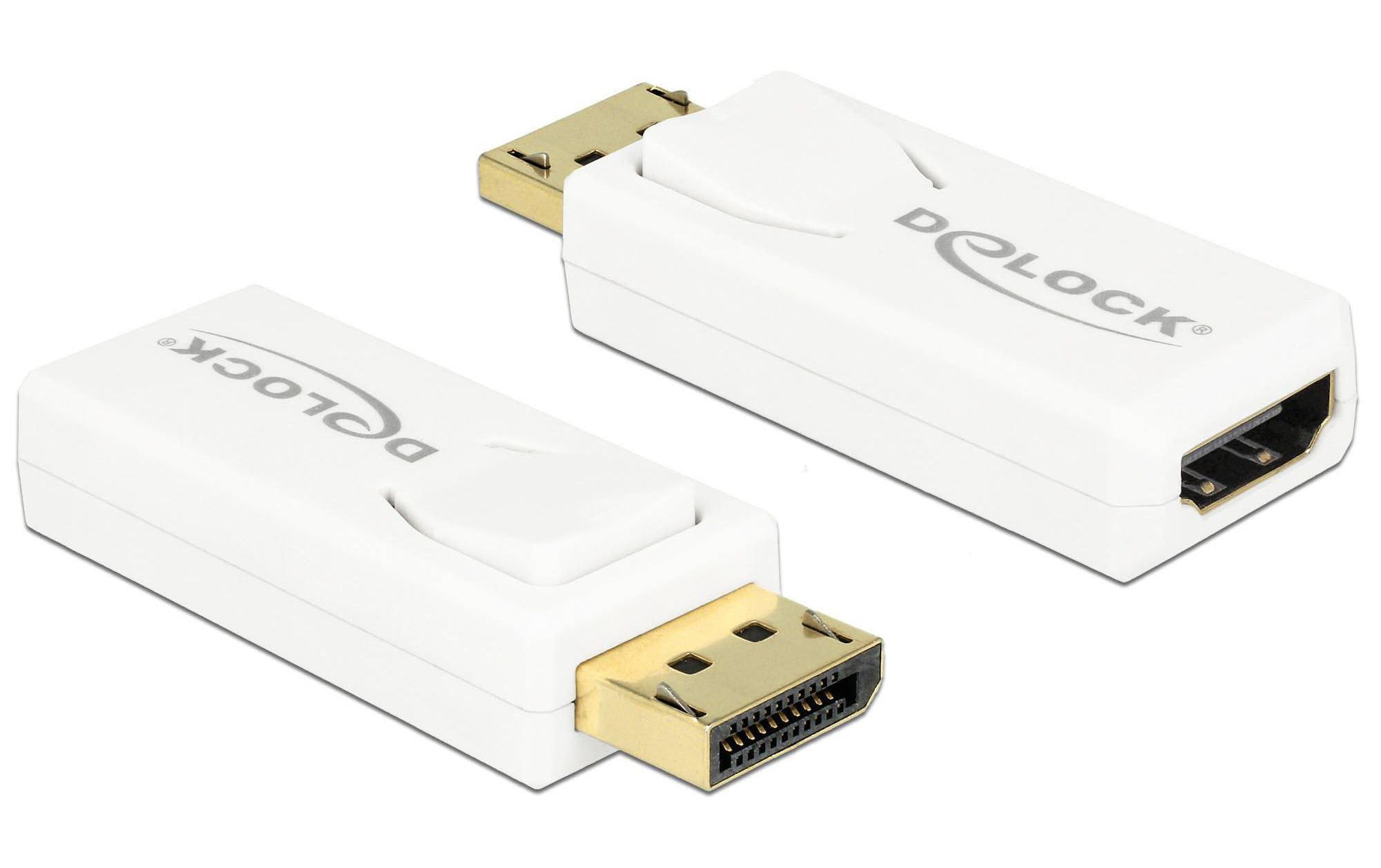 Adapter Displayport - HDMI aktiv, 4K, weissDisplayport zu HDMI Adapter