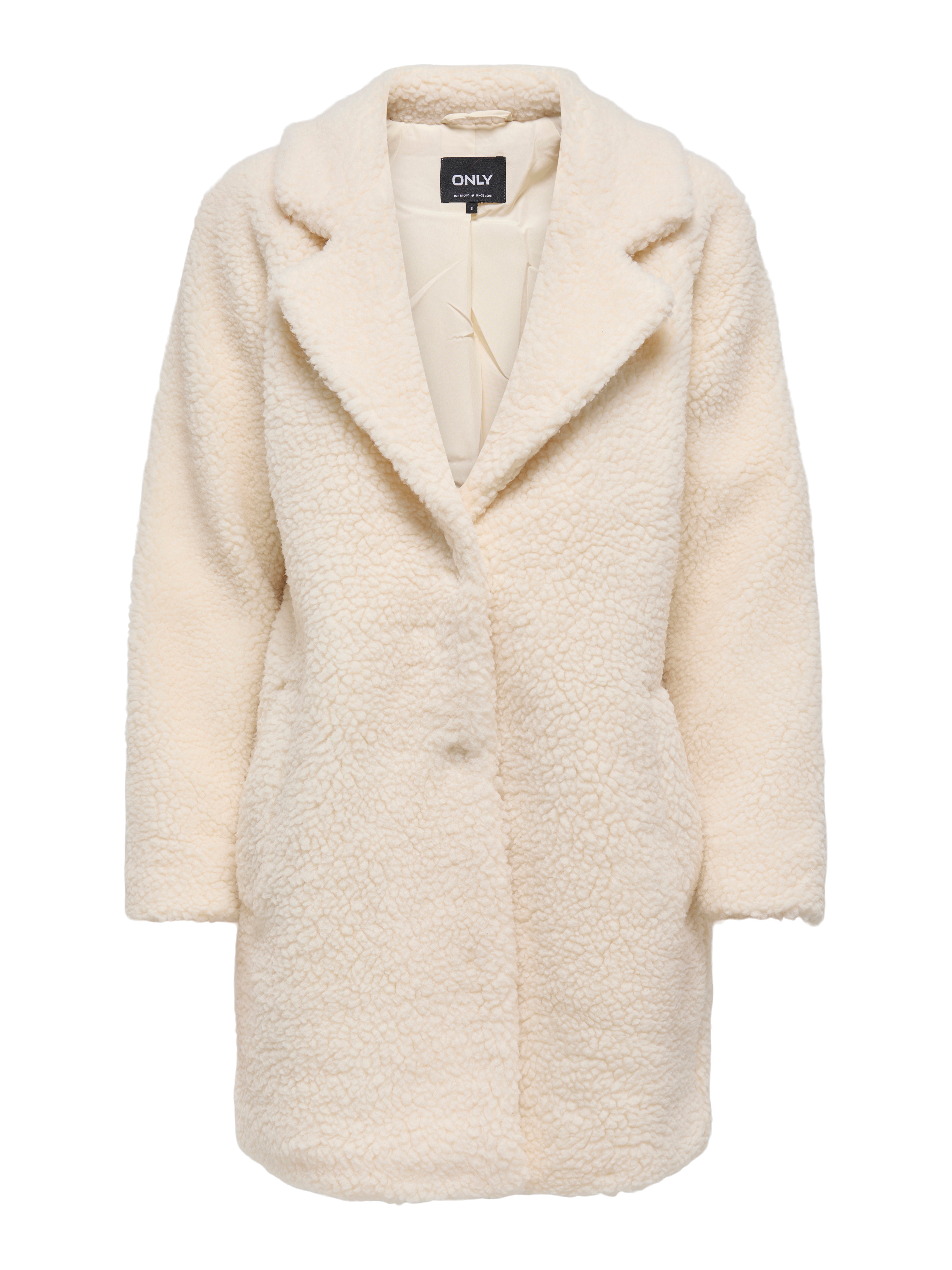 ONLNEWAURELIA Teddyfell Jacke Whisper White