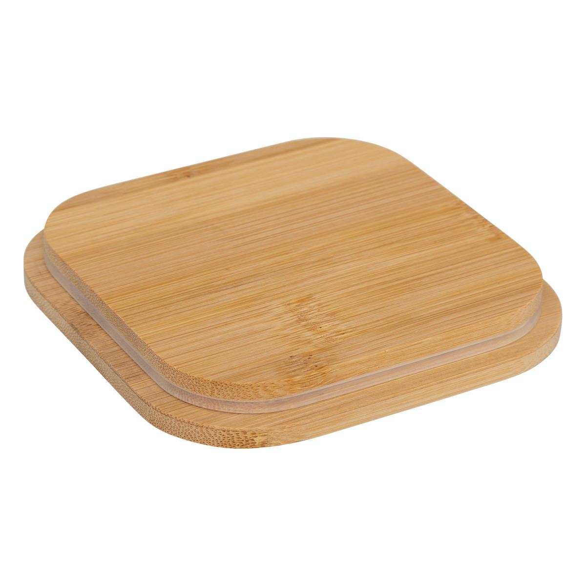 BOITE CARRE METAL BAMBOU SENSIA TAILLE L