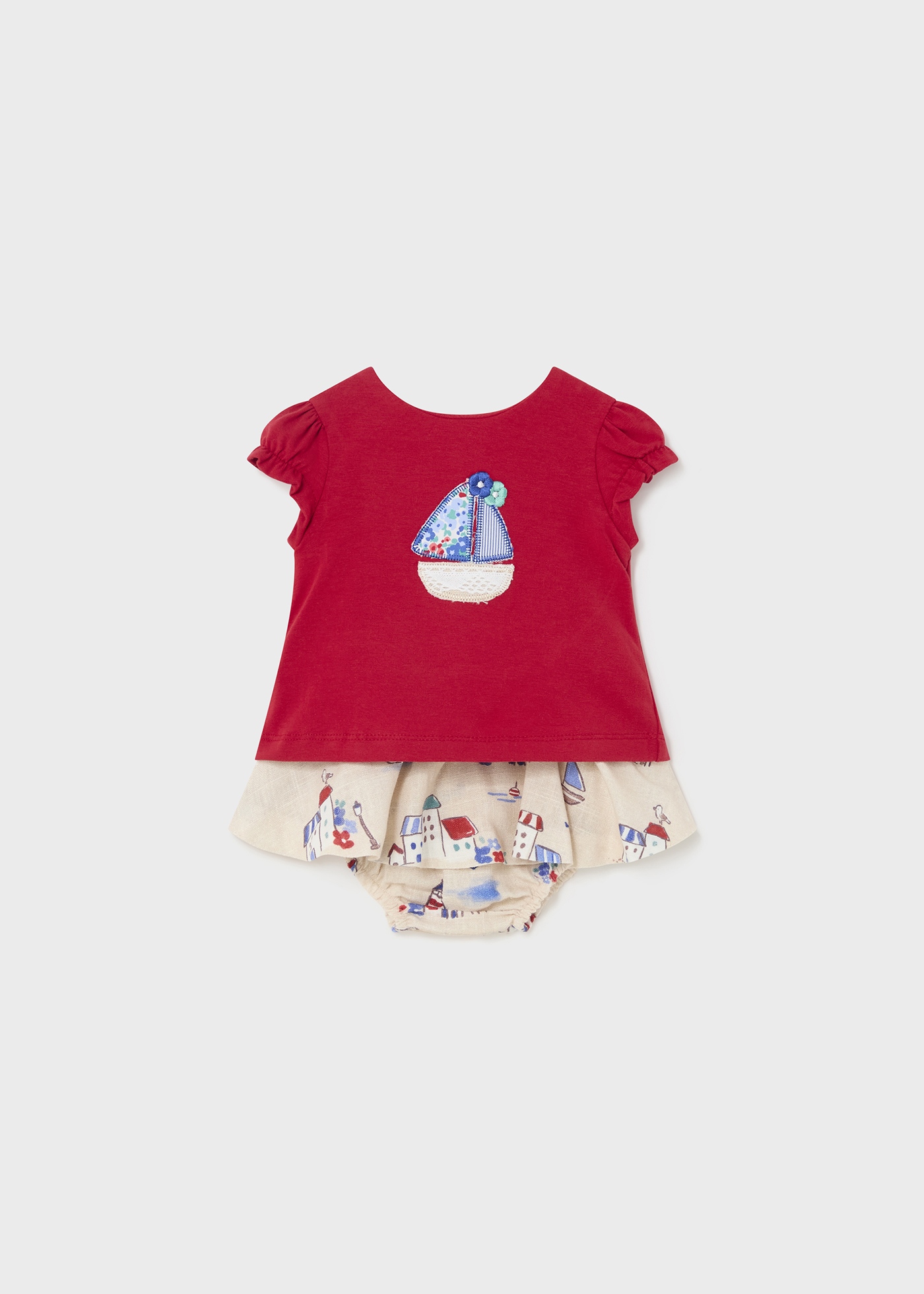 Conjunto de duas peças, saia estampada, Capri para recém-nascido
