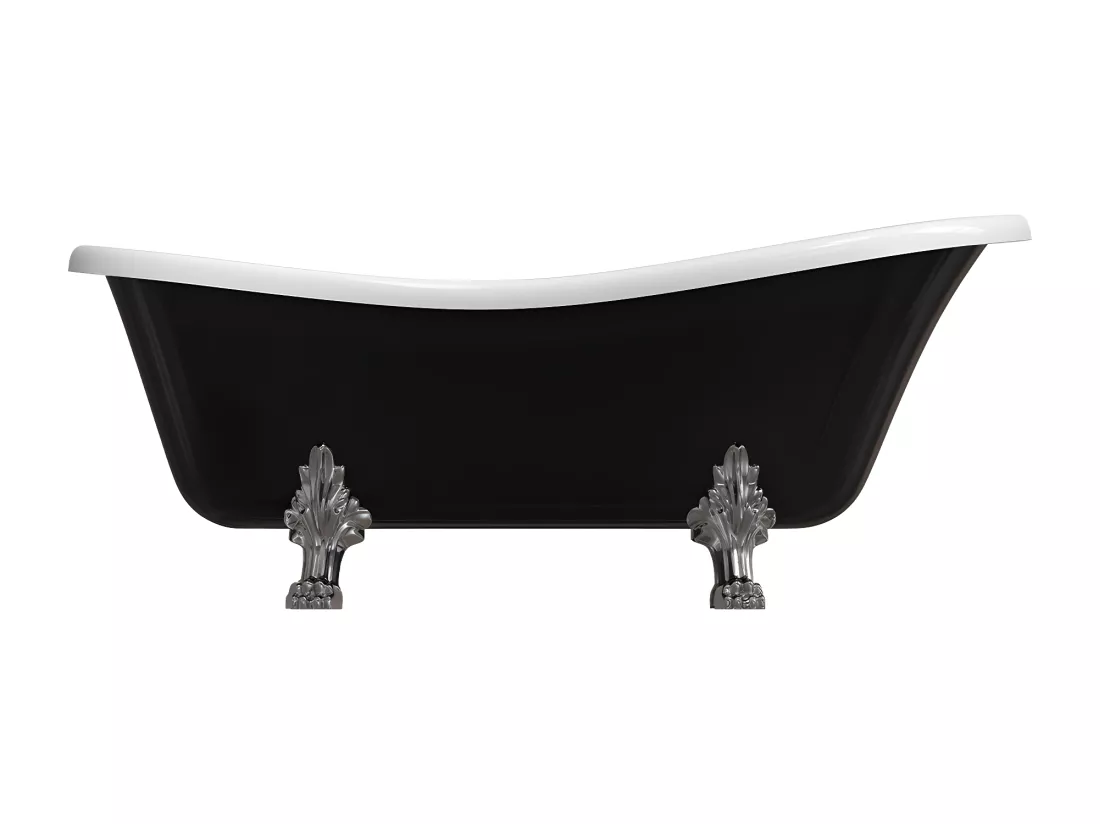 baignoire îlot OMNIRES ATENA M+ 168X76 CM couleur : blanc/noir finition : brillant