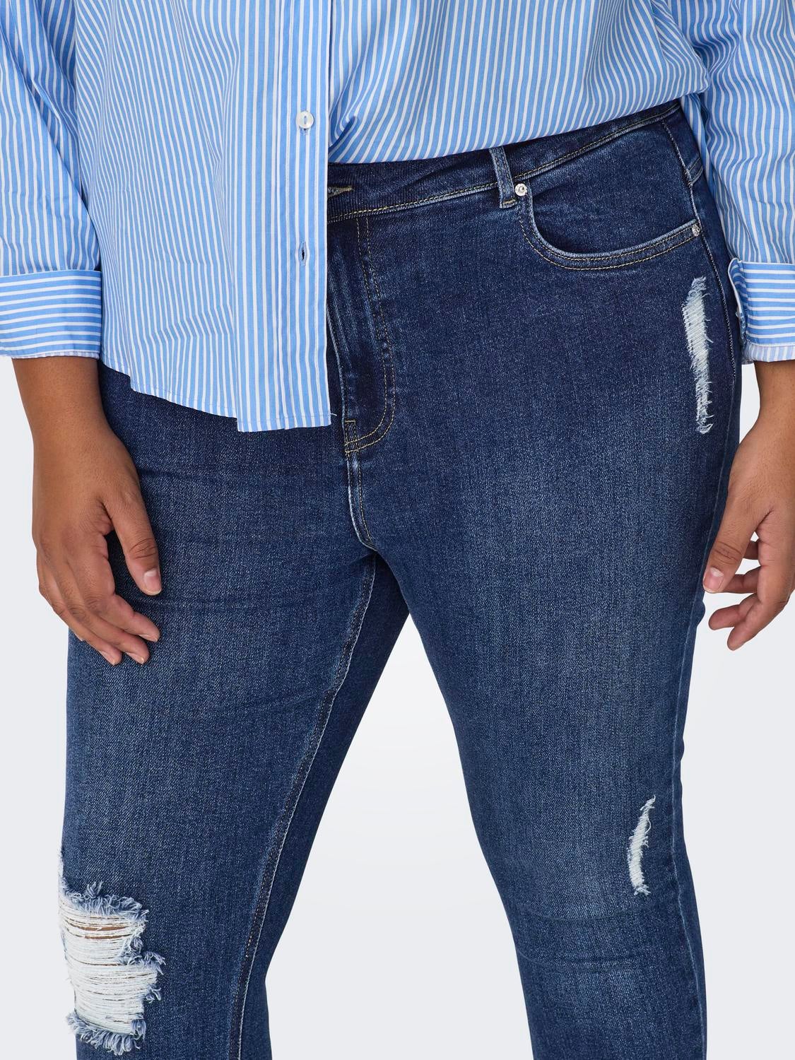 CARMILA Hohe Taille Skinny Fit Jeans Medium Blue Denim