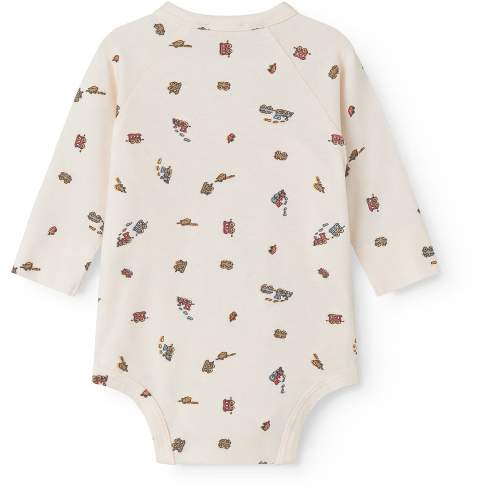 Køb MarMar Newborn Modal Smooth Print Trains Belito Body