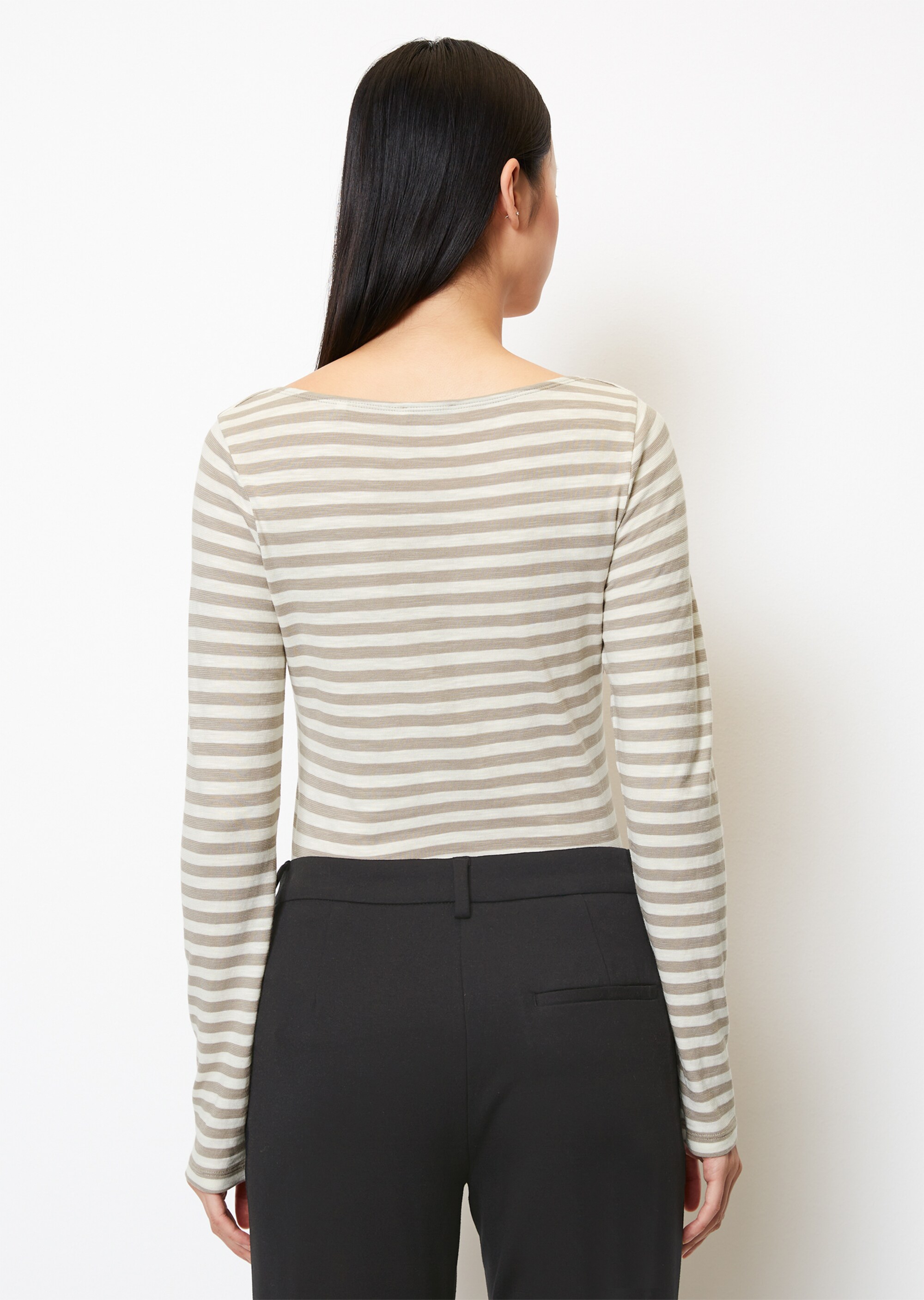 Ringel-Longsleeve regularaus Slubjersey