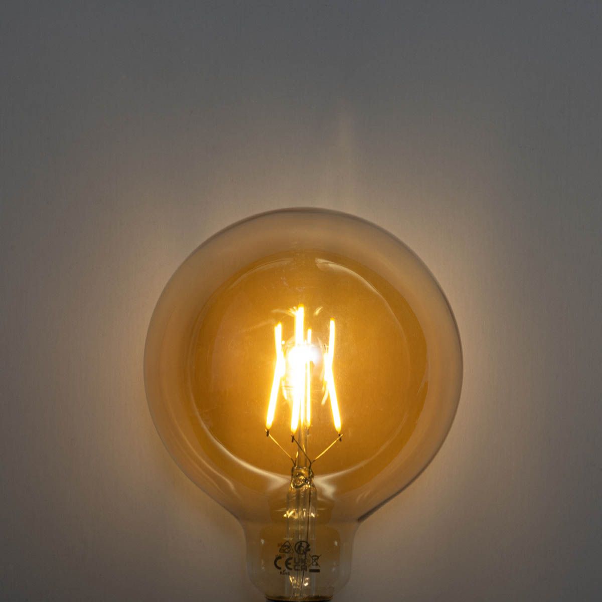 Set van 5 E27 3-staps dimbaar LED goud G125 4W 450 lm 2700K