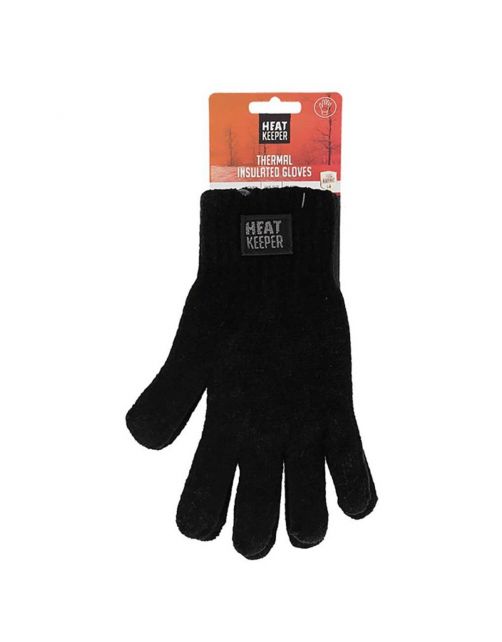 Heatkeeper Handschoen Chenille - Handschoenen - Zwart One Size
