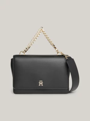 Bolsa transversal média com monograma TH