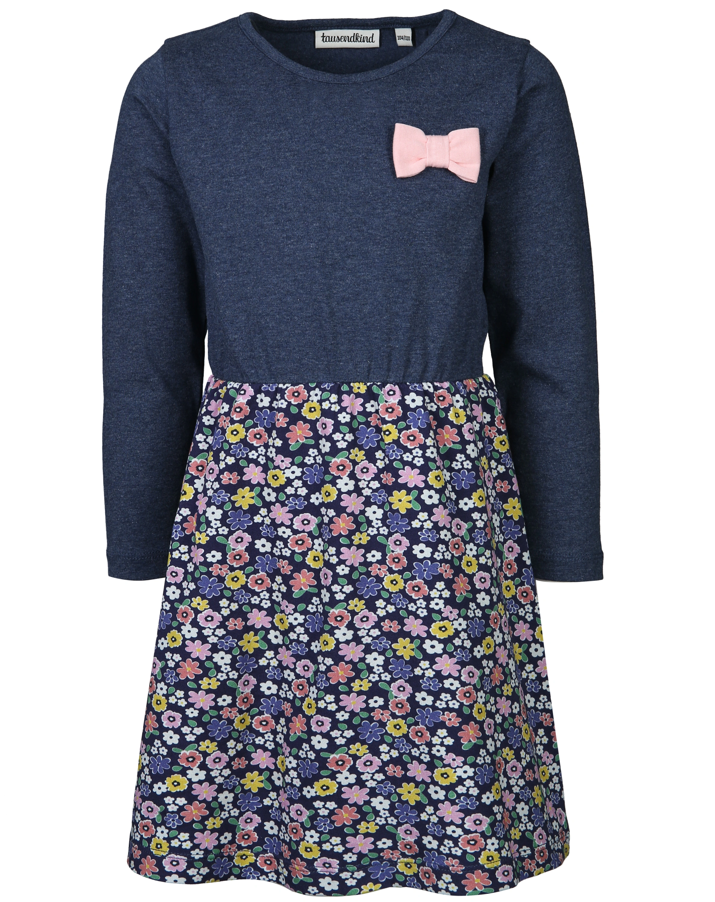 Langarmkleid HAPPY in mittelblau