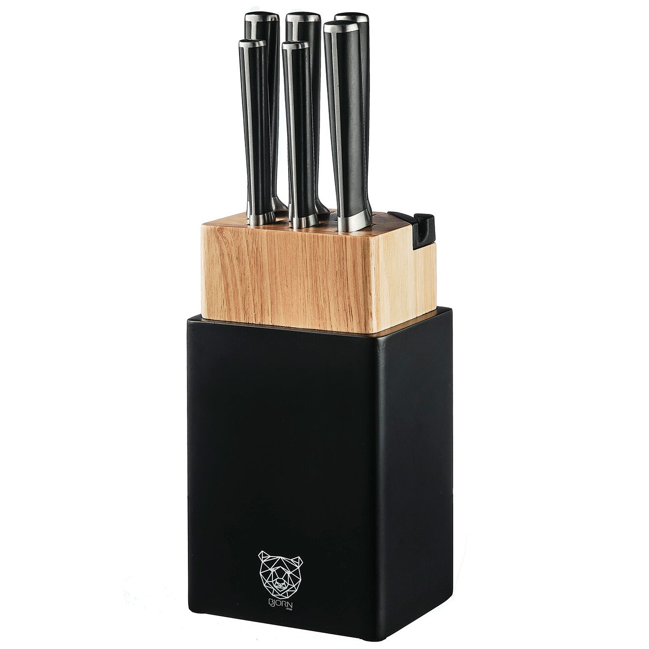 Bjorn Bloc avec couteaux de cuisine Jona Porvoo inox mat - 8 pièces