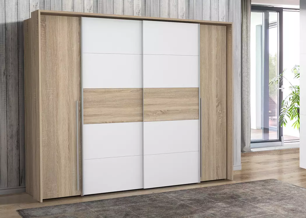 Schwebe-/Drehtürenschrank Narago 270 x 210 cm