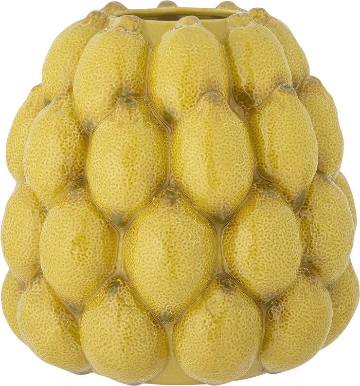 Bloomingville Limone Vase, Gul, Stentøj Gul