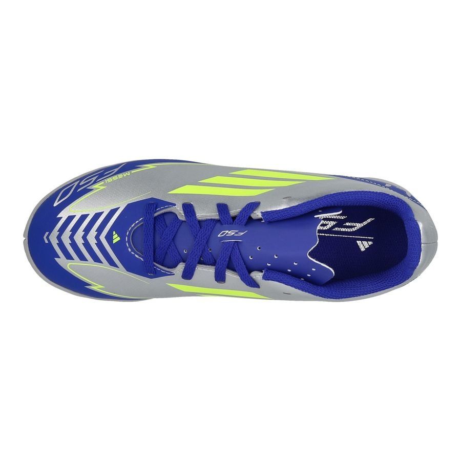 adidas F50 Messi Club IN La Vida Rapida - Argenté/Jaune/Bleu Enfant