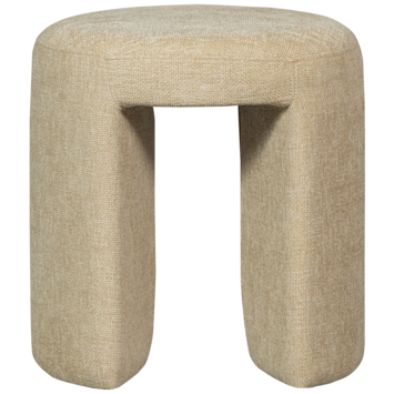 WOOOD kruk Charlie natural beige chenille stof