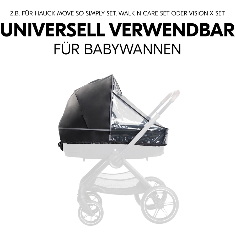 hauck Universal Regenschutz Kinderwagen mit Babywanne