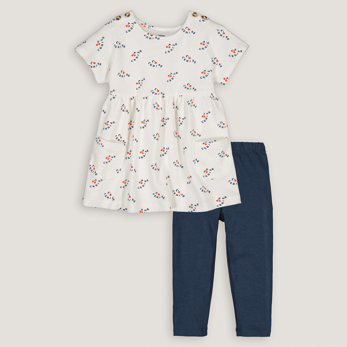 COLEÇÃO LA REDOUTE<br>Conjunto de 2 peças, blusa e leggings
