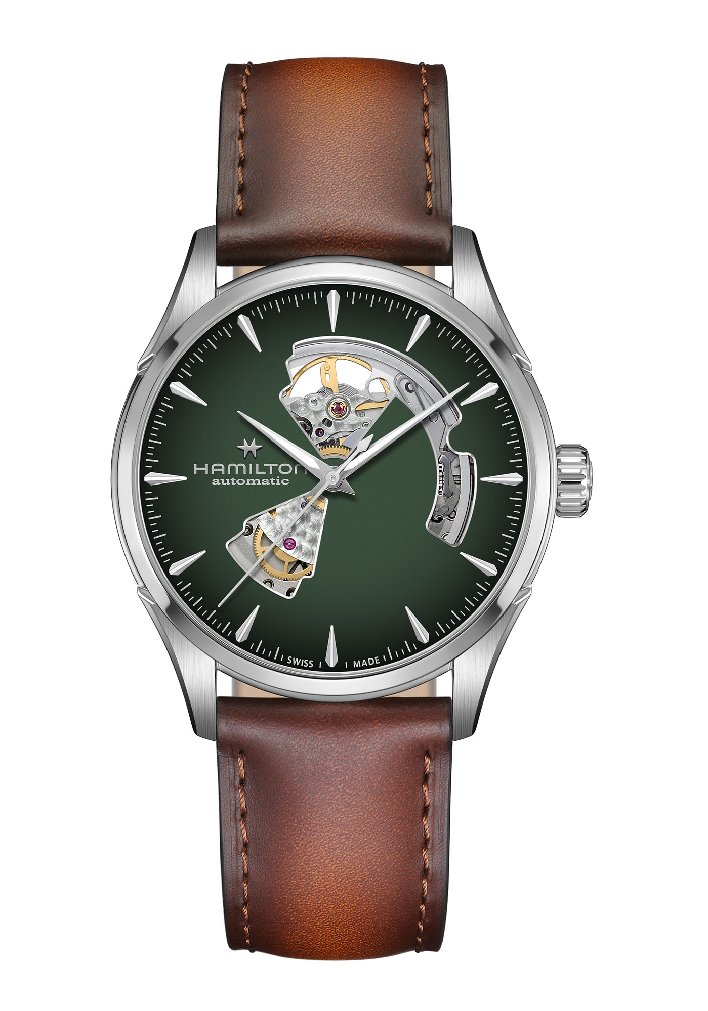 Hamilton Jazzmaster Open Heart Auto 42mm Grün H32705560