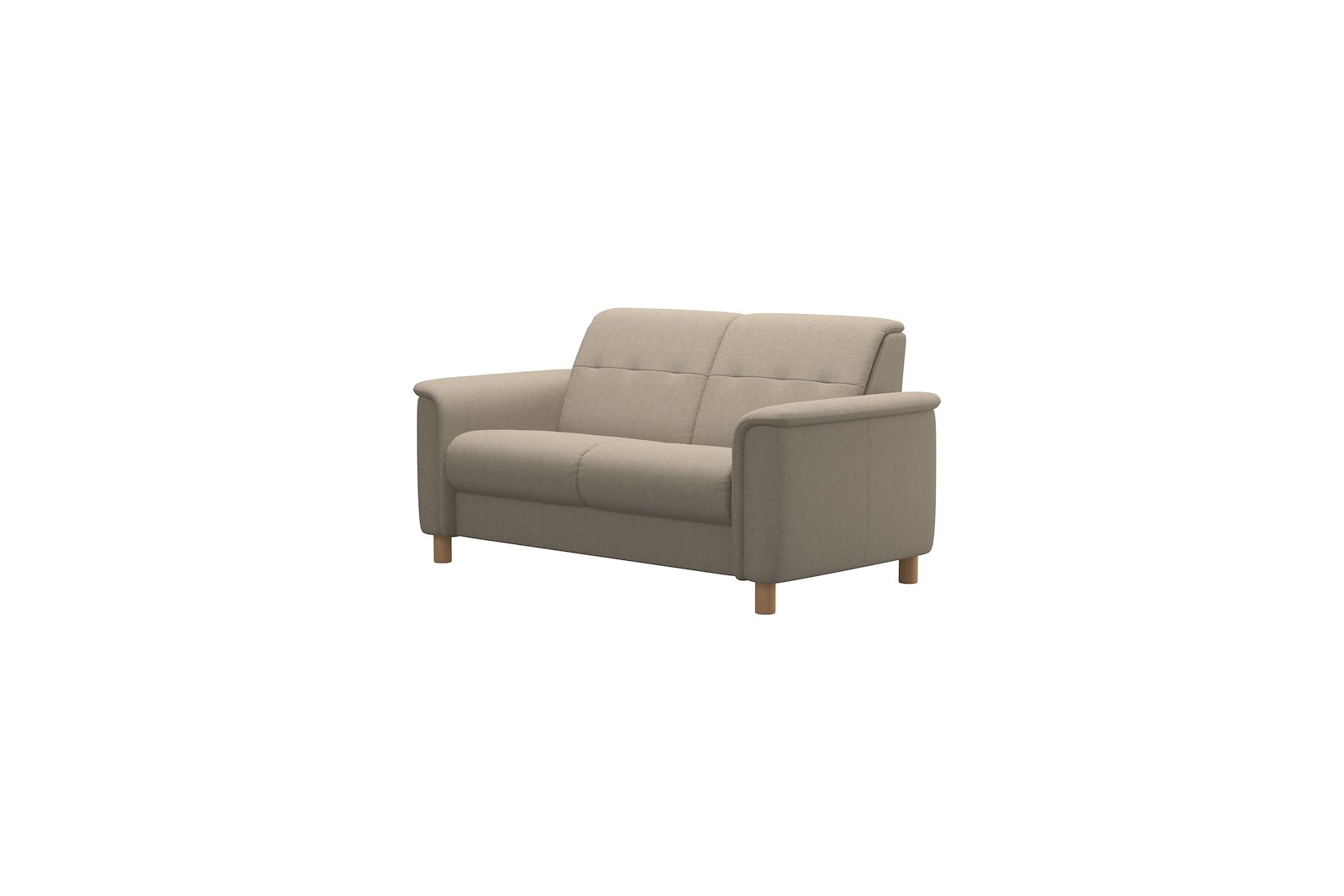Flora 2-seter sofa Calido Light Beige - 11cm eikeben