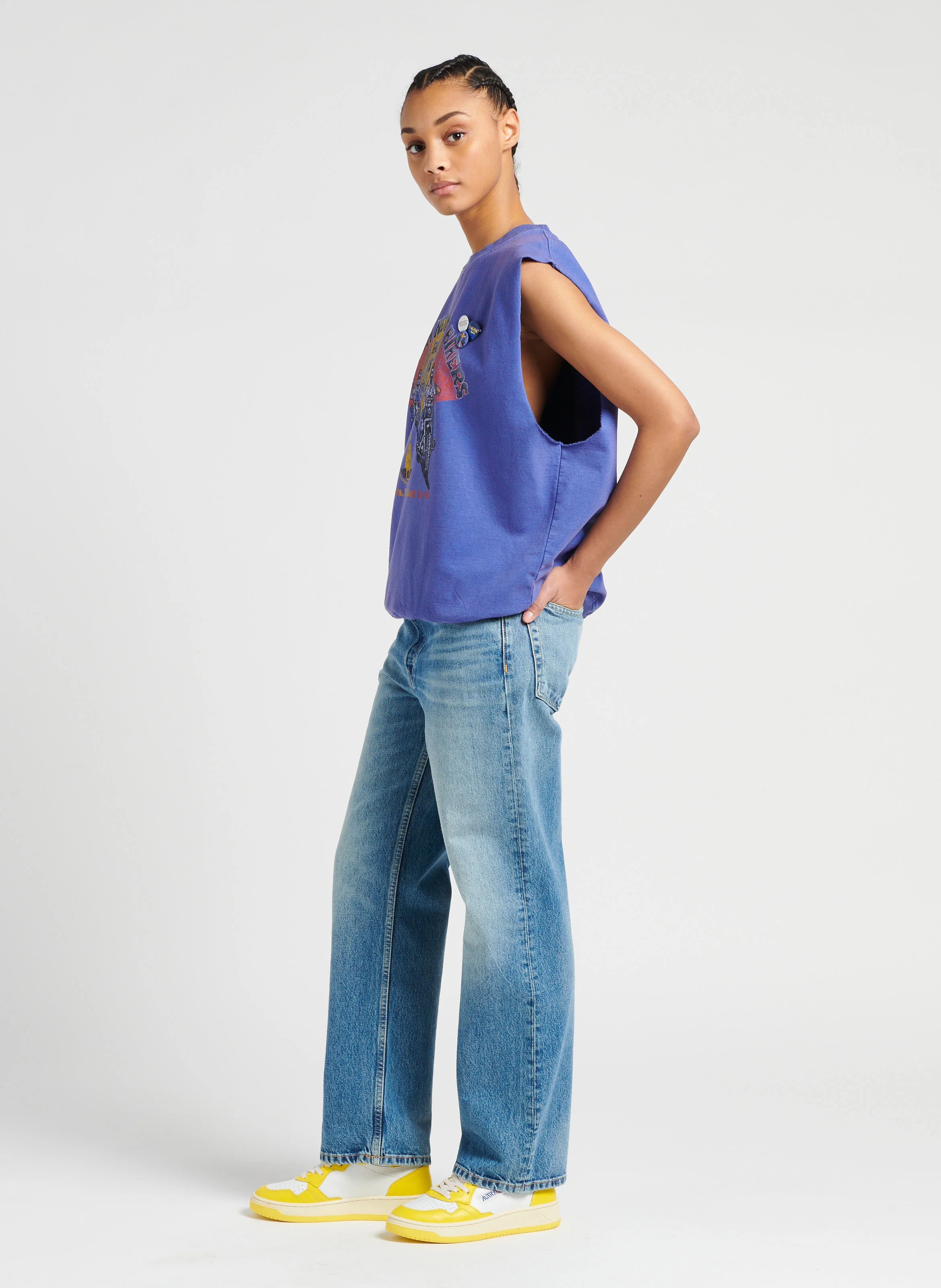 90S LOW SLUNG - Jean boyfriend en coton| Jean Délavé