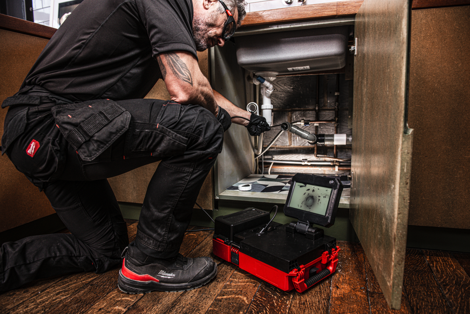 Milwaukee M12 POSIC-0 12V Li-ion accu Packout riool inspectiecamera - 23m - 18mm HD Camera