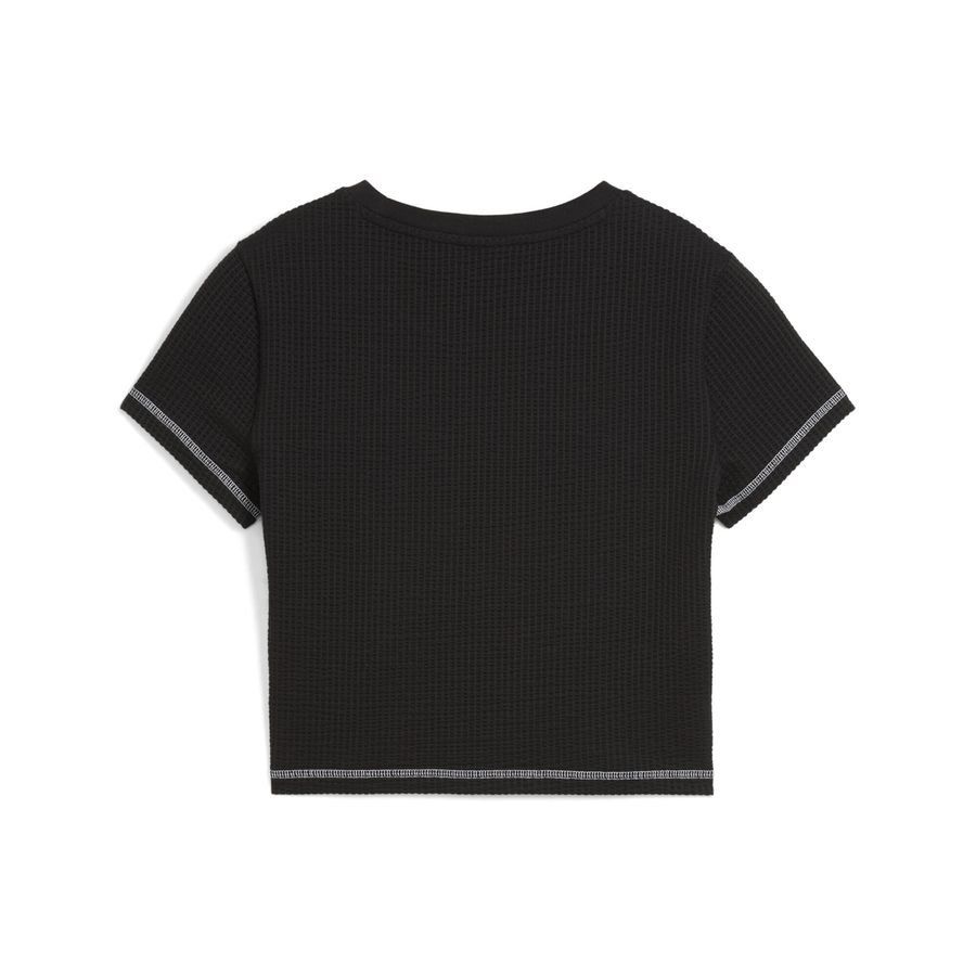 Puma DARE TO Kurzes figurbetontes T-Shirt aus strukturiertem Material