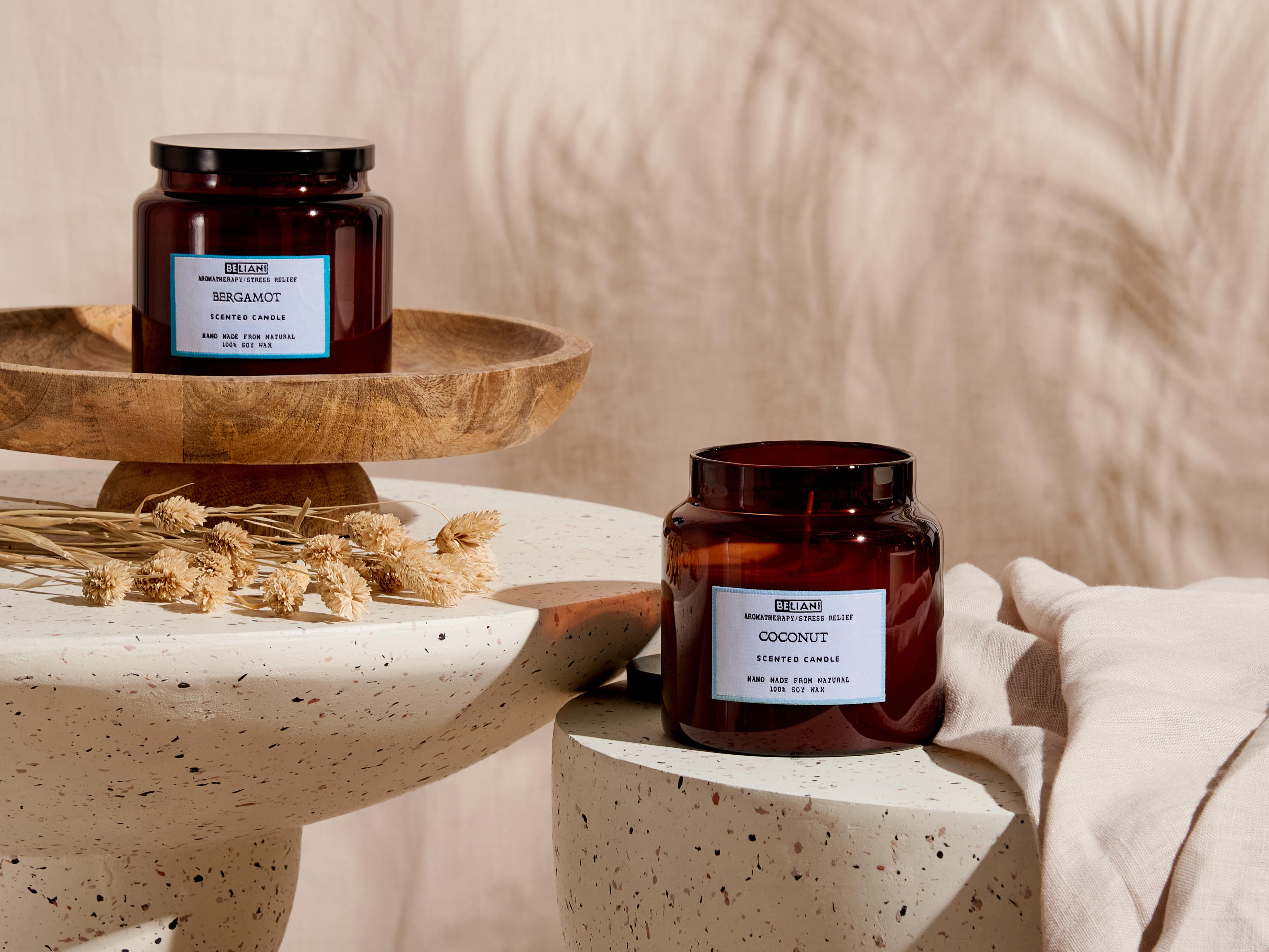 Set van 2 geurkaarsen ABSOLUTE ALCHEMY Soja wax Frisse geurnoten