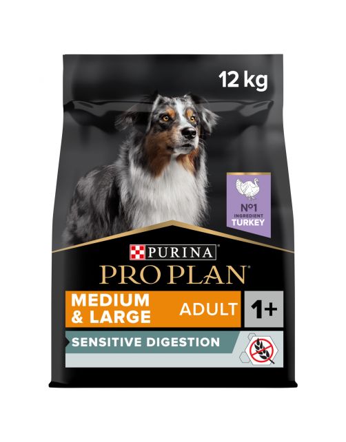 Pro Plan Dog Adult Medium & Large Sensitive Digestion Grain Free Kalkoen - Hondenvoer