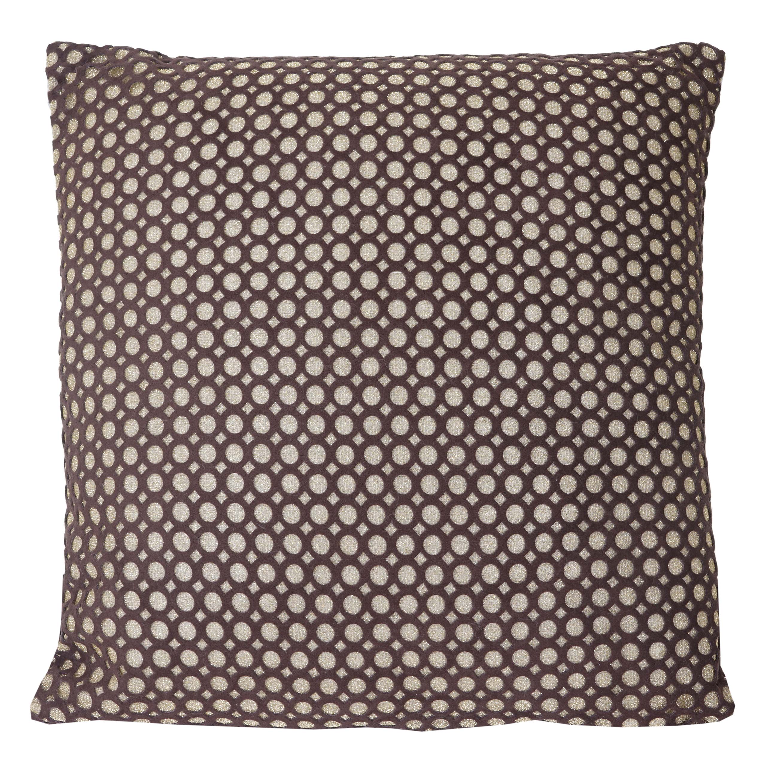 Zierkissen Gold, Sofakissen Deko-Kissen mit Füllung, braun Glanz-Effekt 40x40cm