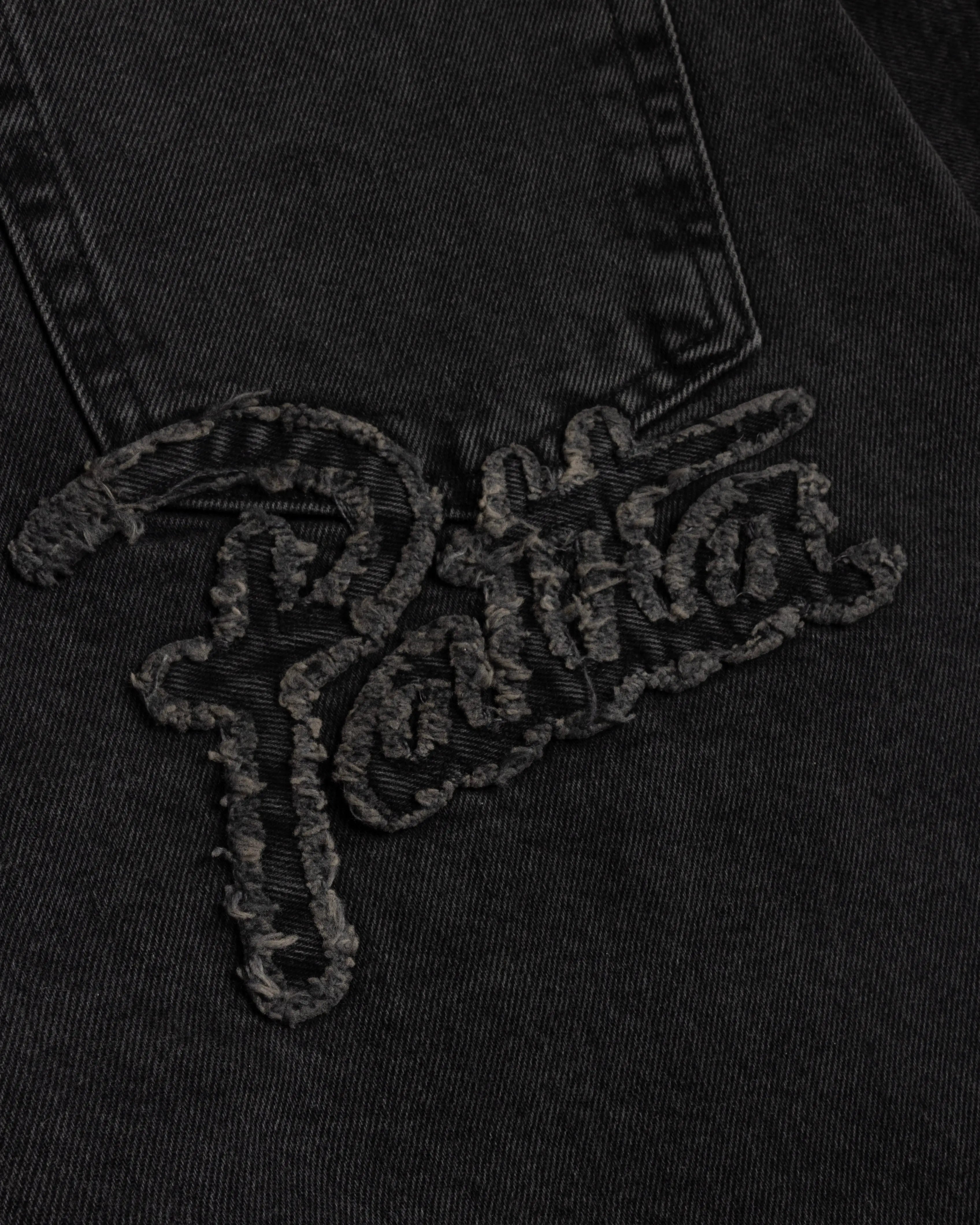 Patta Whiskers Denim Jorts (Black Denim)
