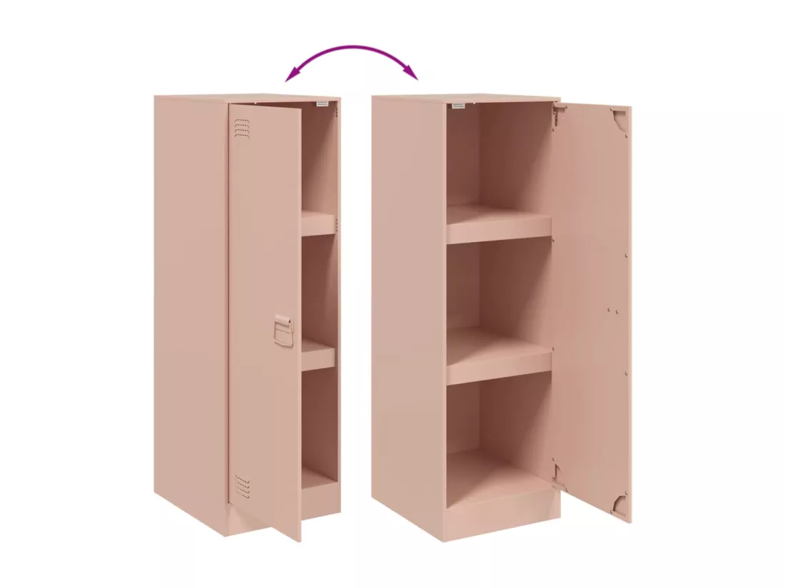 Buffet rose 34,5x39x107 cm acier