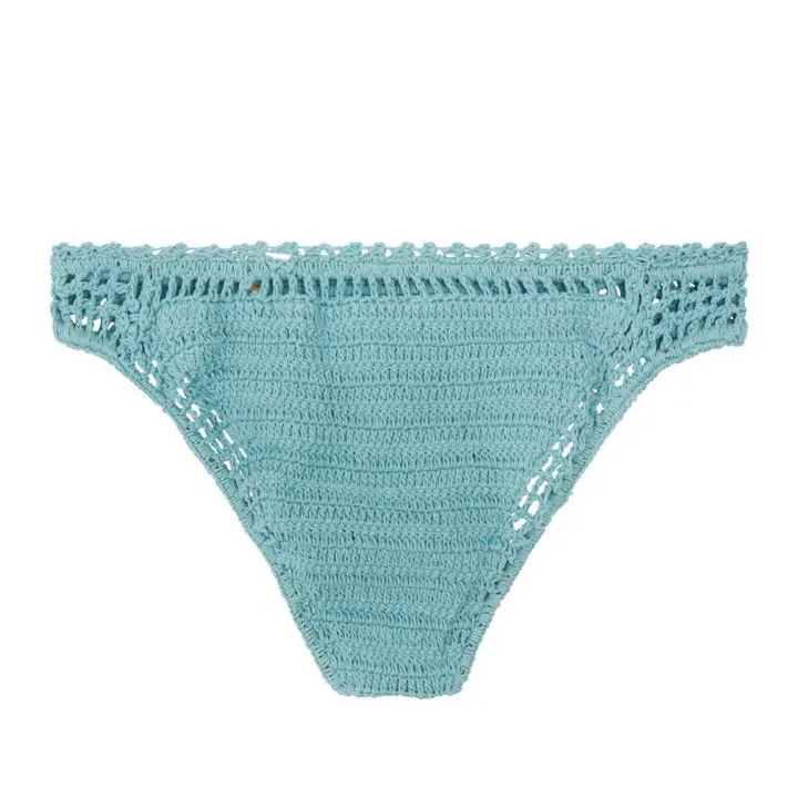 She Made Me Bas de Maillot Essential Classic Crochet | Vert d'eau
