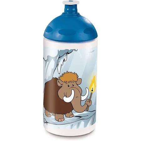 NICI 45463 Trinkflasche, Stone Age Friends, blau/weiß, 500 ml