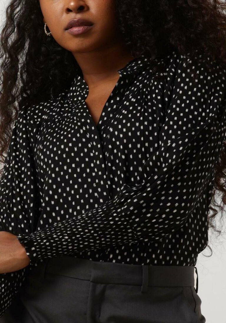 NEO NOIR zwarte neo noir blouse camisa mini stitch blouse