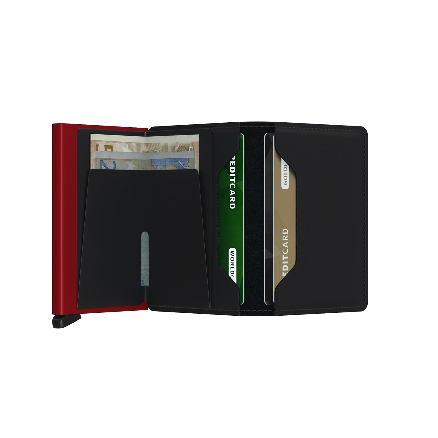 Secrid Slimwallet Portemonnee Matte black & red