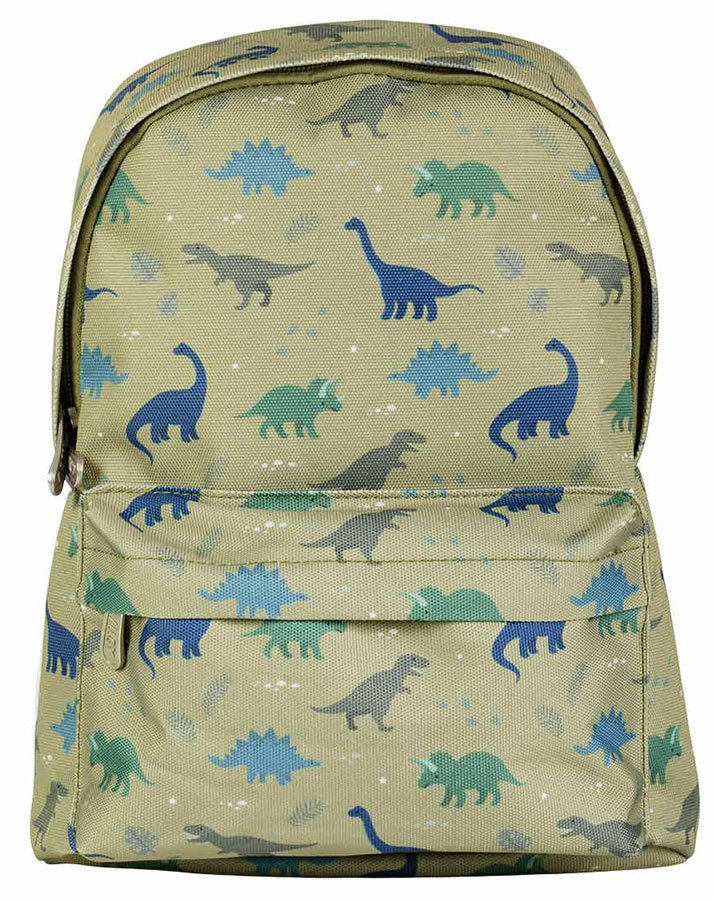 Kinderrucksack LITTLE BACKPACK – DINOSAURS (22x30x10) in hellgrün