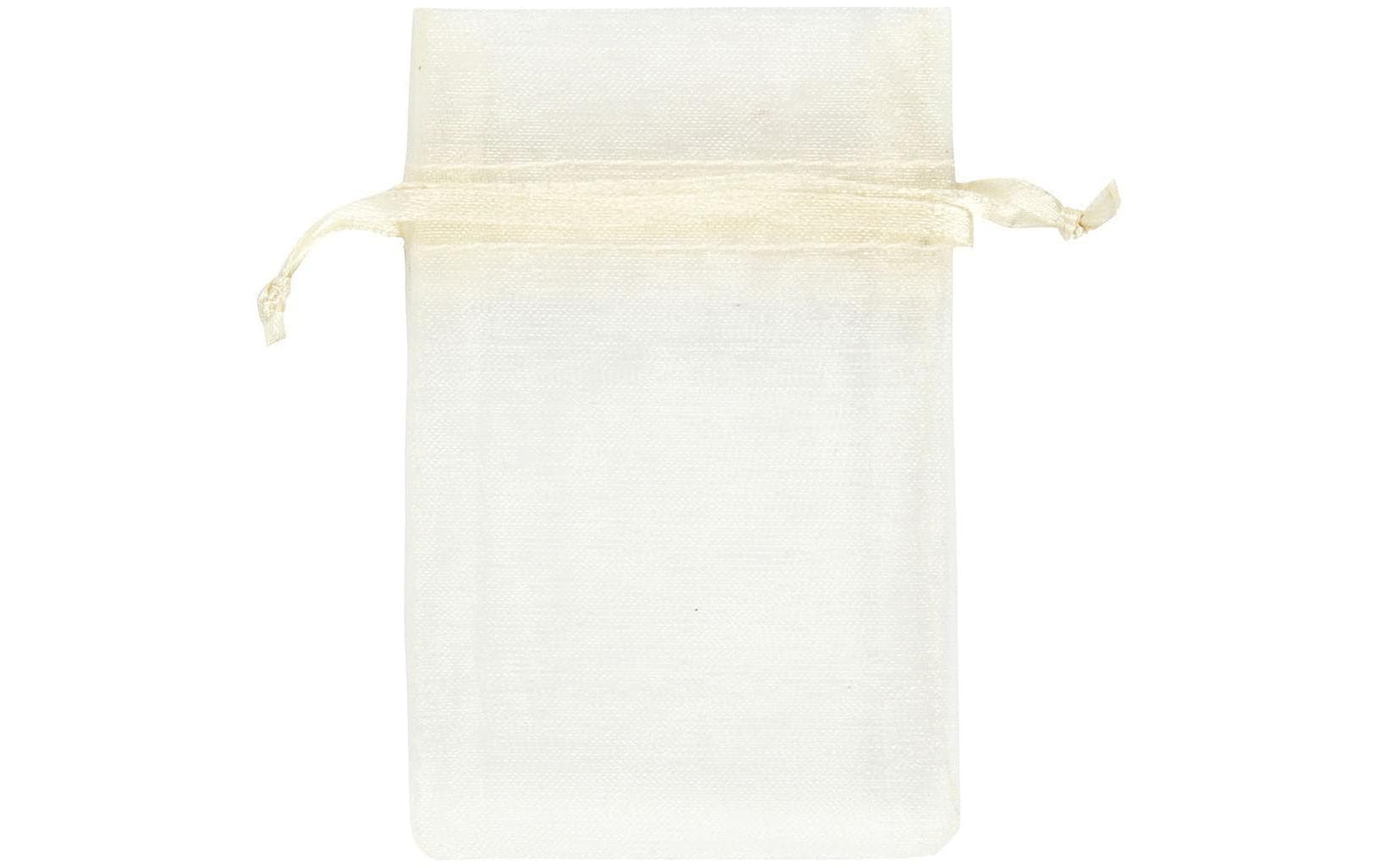 Organzabeutel Organza 7 x 10 cm Crème, 10 StückOrganzsäckchen