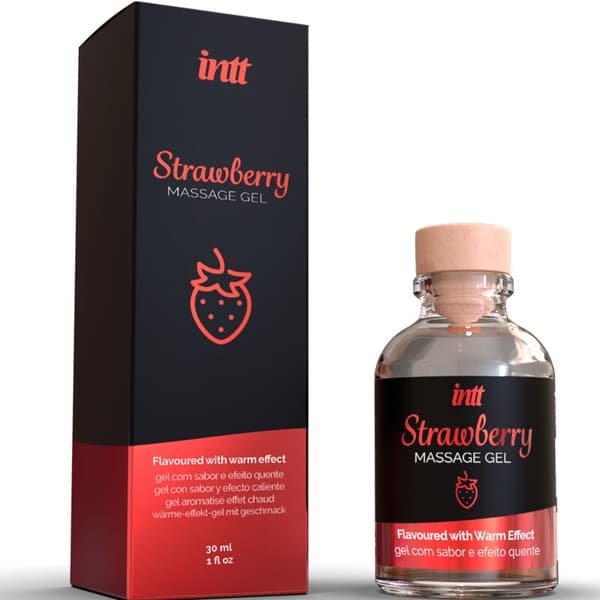 Intt Massasje & Oral Sex - Hot Effect Strawberry Flavor Massage Gel