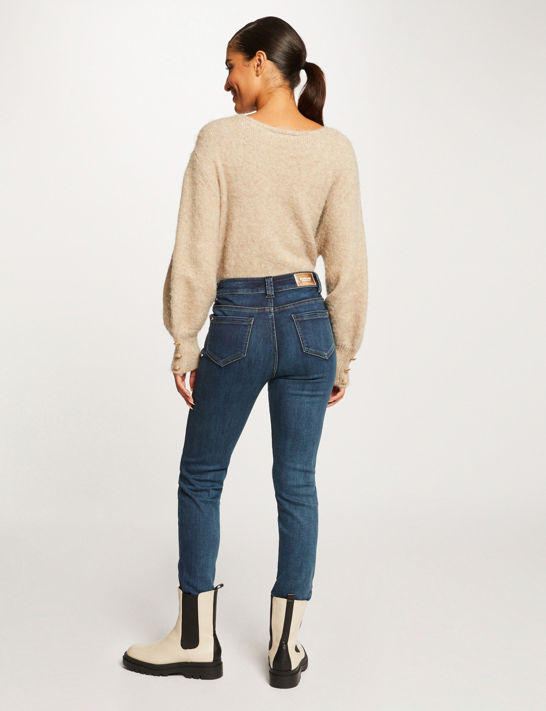 Jeans slim taille haute jean stone femme - jean_stone