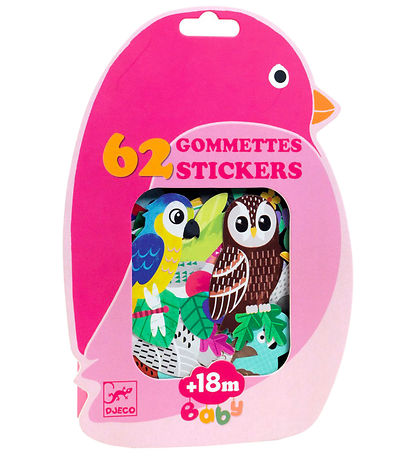Djeco Stickers - 62 st. - Vögel