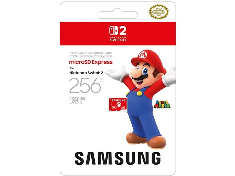 Nintendo microSDXC-Karte Samsung Express 256 GB MicroSD für Switch 2 im Mario Design
