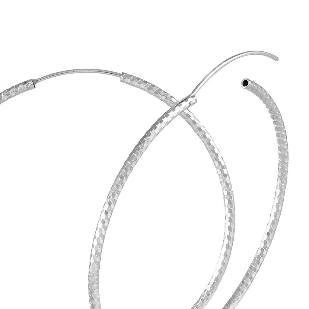Créoles Argent Blanc Agathe