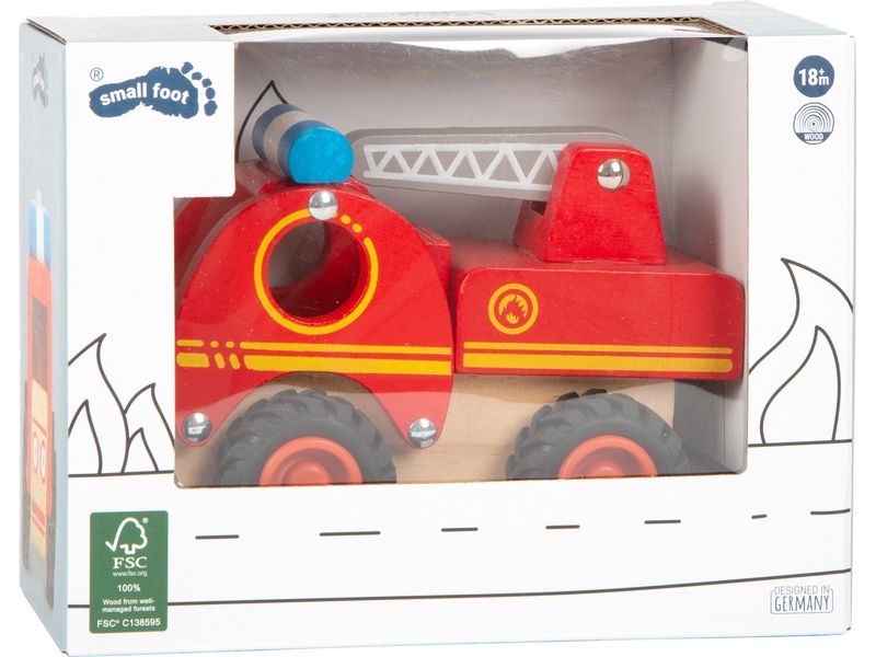 small foot Feuerwehrfahrzeug Kompaktes Feuerwehrfahrzeug aus Holz