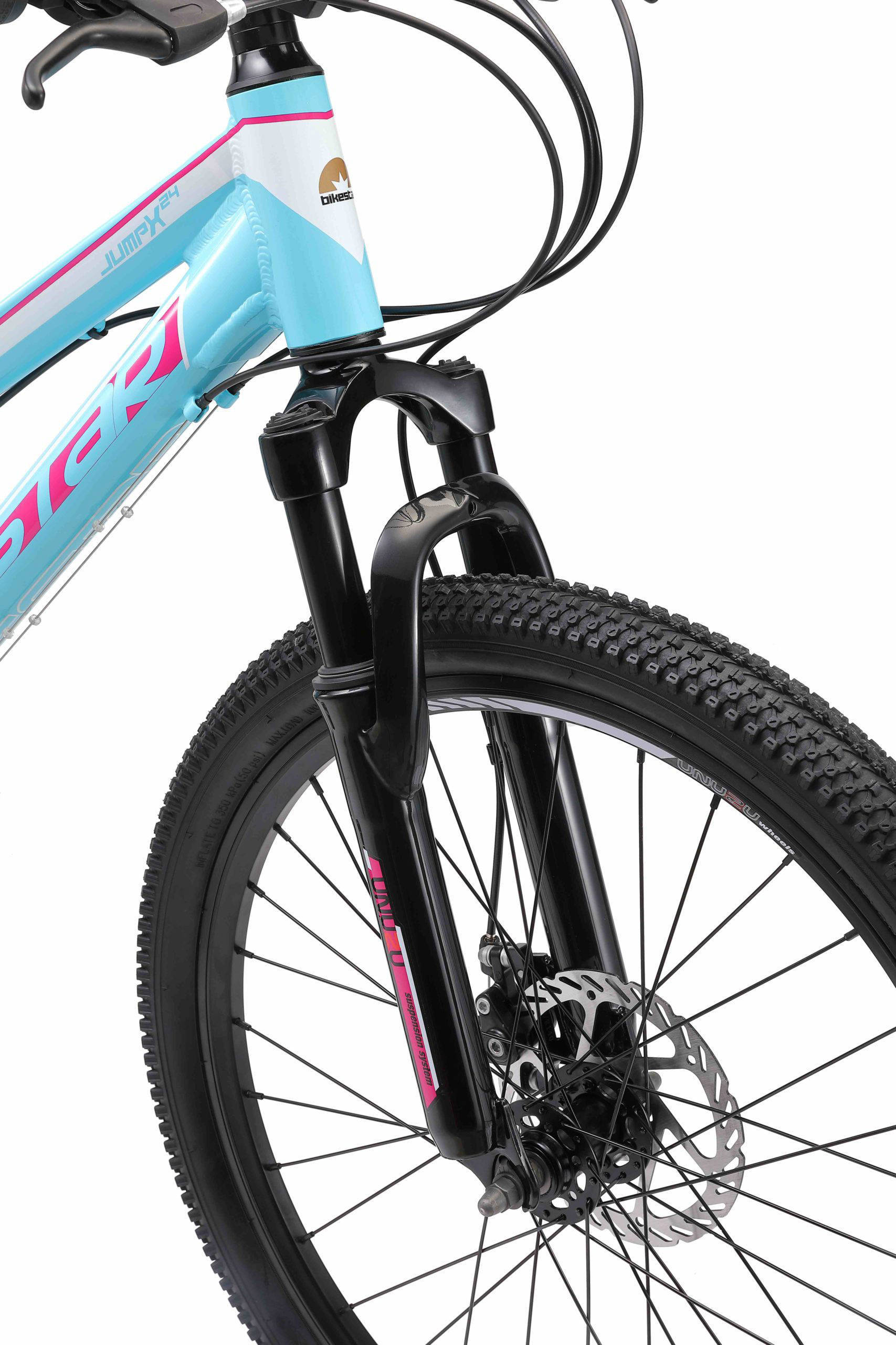 BikeStar hardtail MTB kinderfiets 24 inch turquoise /wit, 21 speed