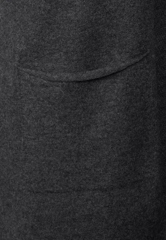 Offener Long Cardigan - anthracite melange